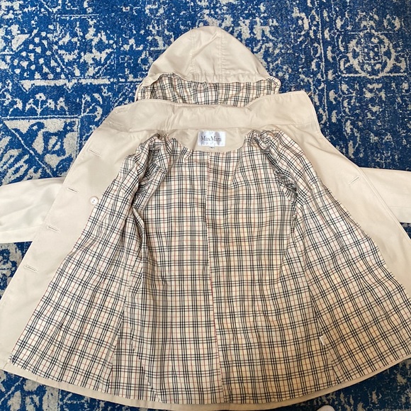 Max Mara short trench coat with hood - Picture 4 of 4